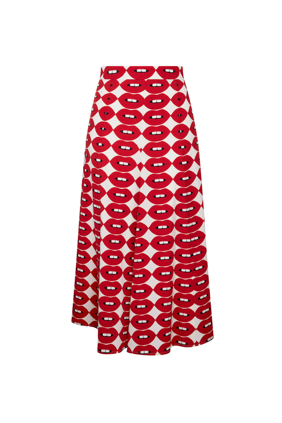 'FRENCH KISSING IN THE USA' TULIP SKIRT - - Libertine - Main image