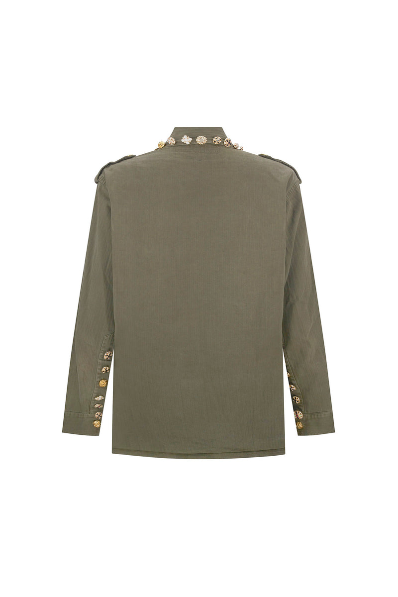 'BUTTON LUXE' VINTAGE FRENCH MILITARY JACKET - - Libertine