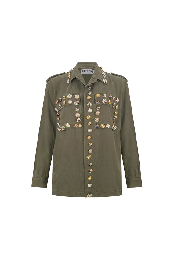 'BUTTON LUXE' VINTAGE FRENCH MILITARY JACKET -  - Libertine