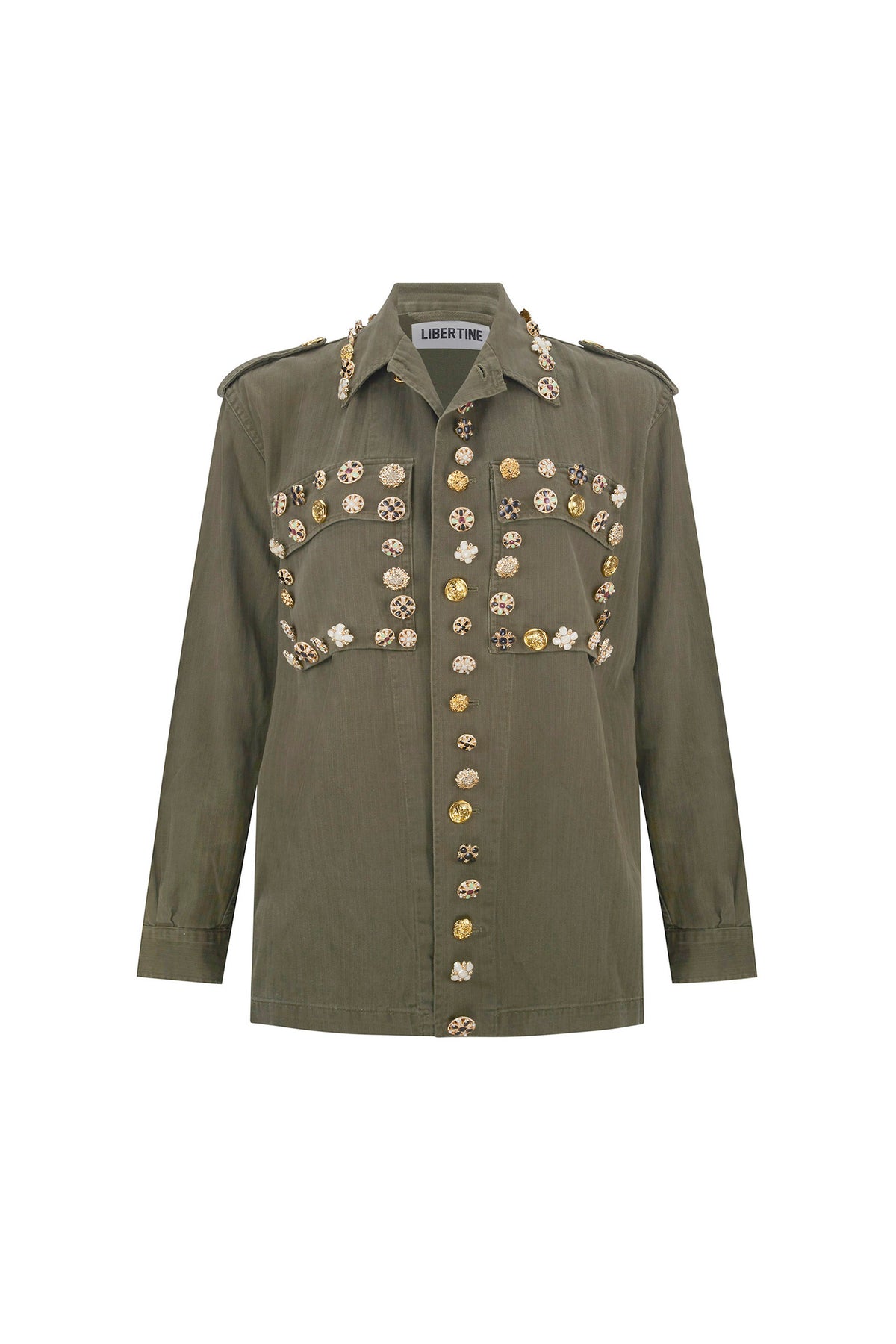 'BUTTON LUXE' VINTAGE FRENCH MILITARY JACKET - - Libertine