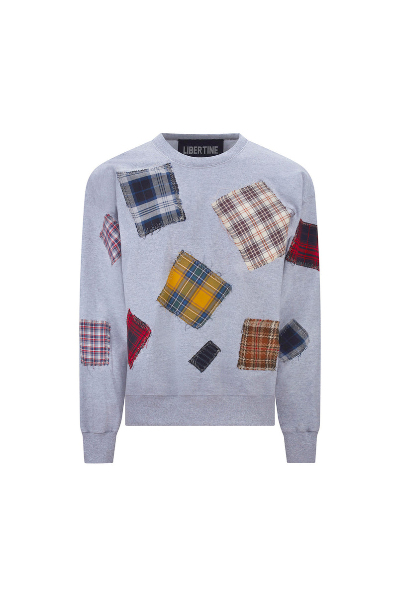 'PATCH HAPPY' CREWNECK SWEATSHIRT - - Libertine