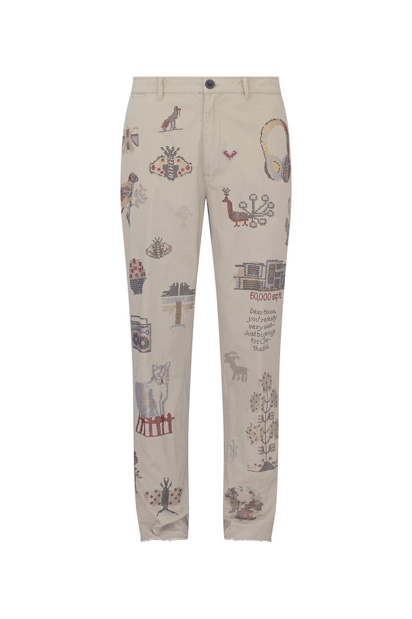 'NEEDLEPOINT NEUTRAL' CHINO - - Libertine
