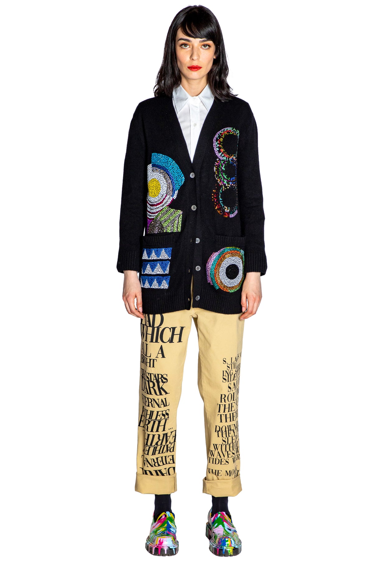 'SONIA CRYSTAL' OVERSIZED CARDIGAN - - Libertine