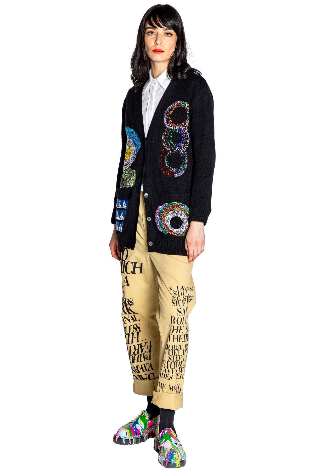 'SONIA CRYSTAL' OVERSIZED CARDIGAN - - Libertine