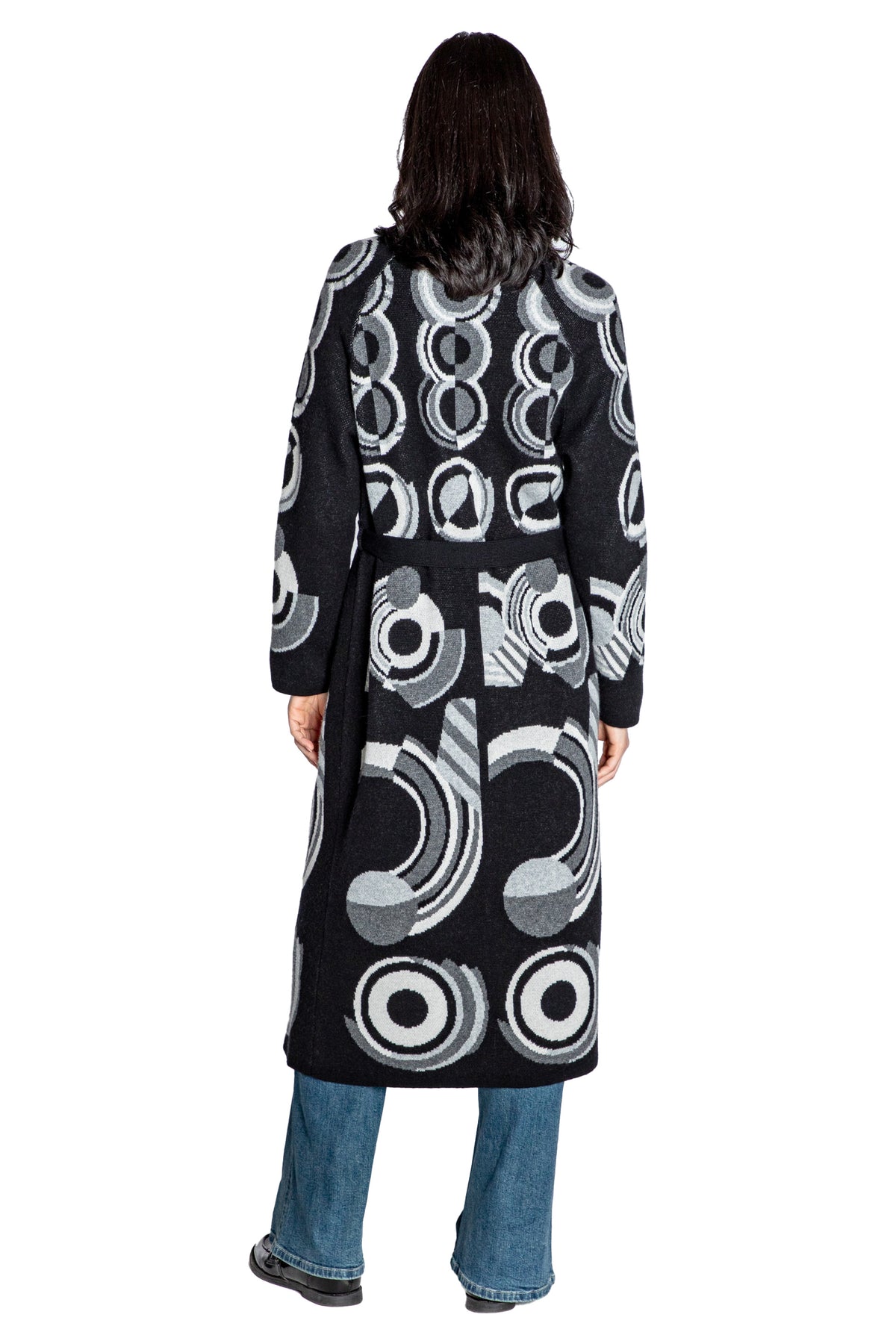 'SONIA' LONG SLIM BELTED CARDIGAN - - Libertine