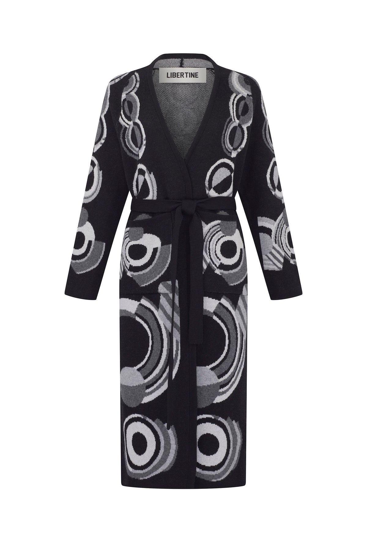 'SONIA' LONG SLIM BELTED CARDIGAN - - Libertine
