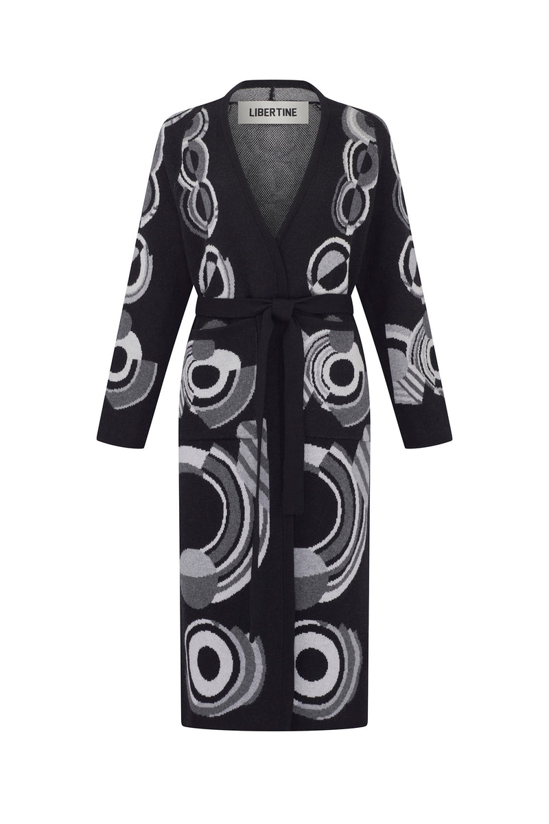 'SONIA' LONG SLIM BELTED CARDIGAN - - Libertine