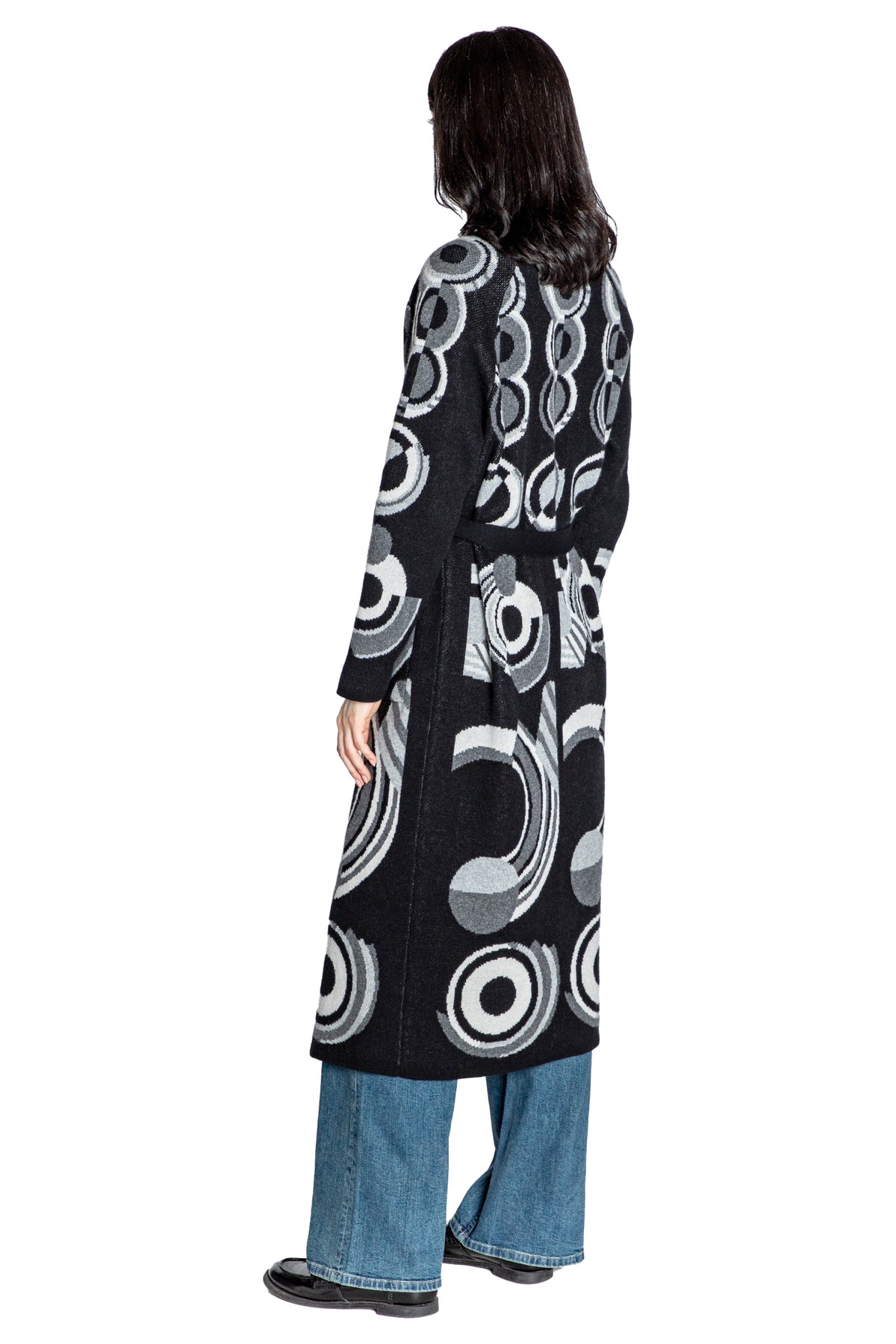 'SONIA' LONG SLIM BELTED CARDIGAN - - Libertine