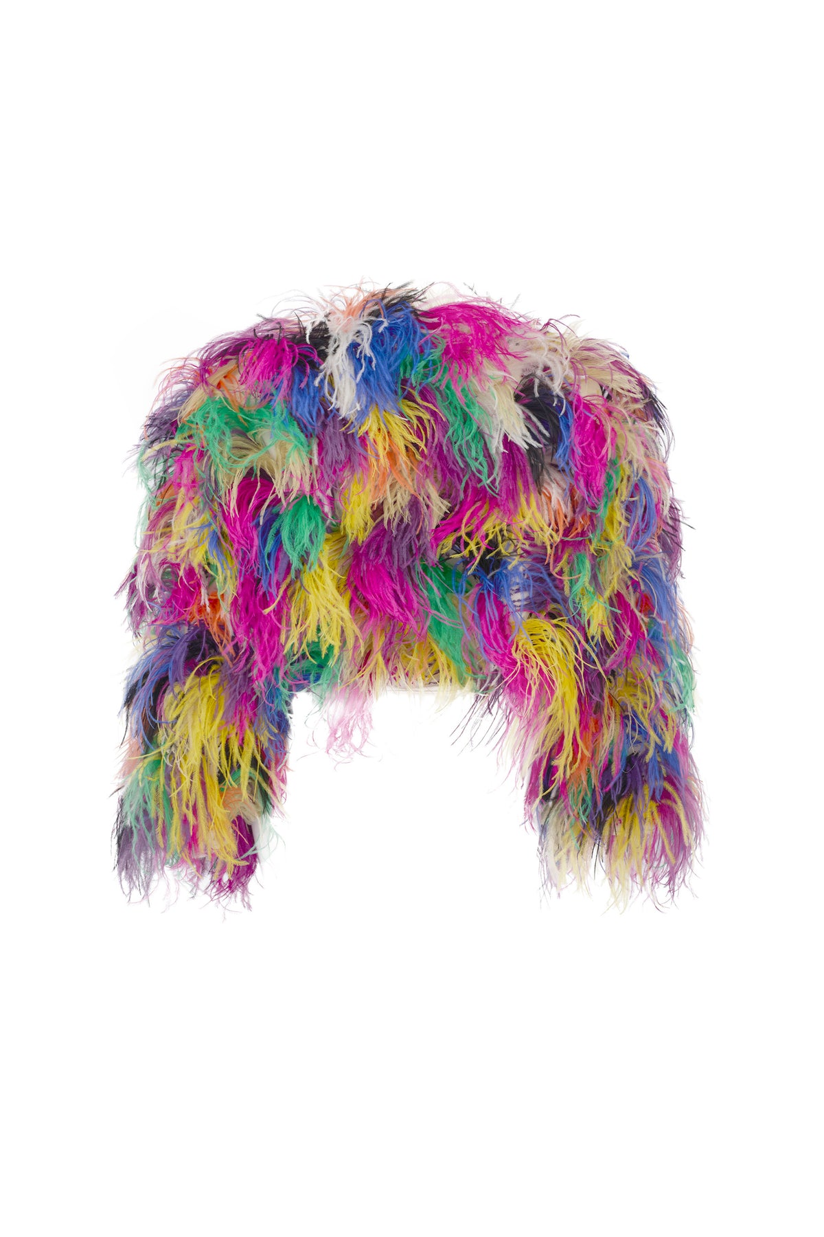 'AT THE COPA' MULTICOLORED FEATHERED JACKET - - Libertine