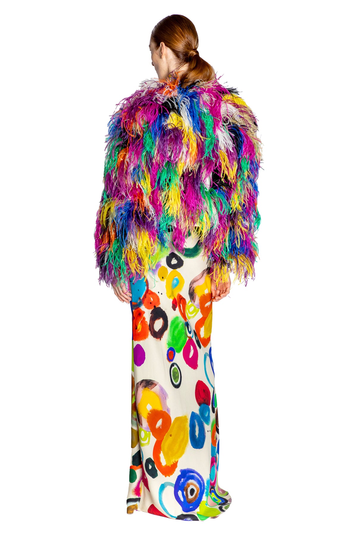 'AT THE COPA' MULTICOLORED FEATHERED JACKET - - Libertine