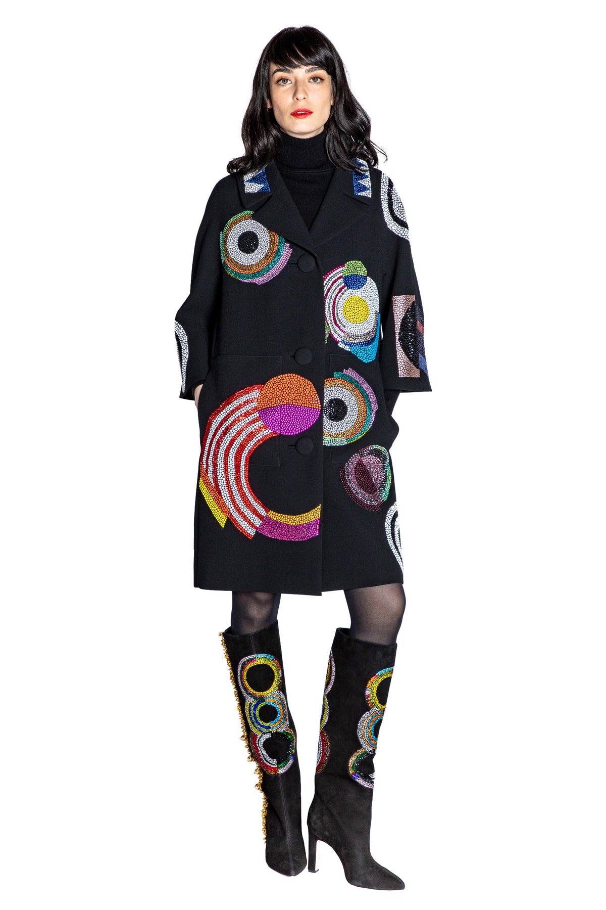 'SONIA CRYSTAL' PATCH POCKET COAT - - Libertine