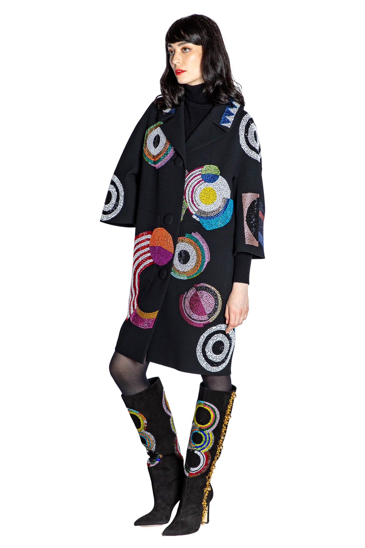 'SONIA CRYSTAL' PATCH POCKET COAT - - Libertine