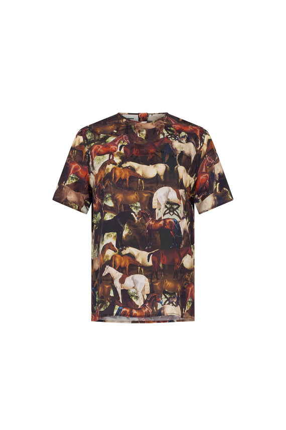 'TAKE THE REINS' SHORT SLEEVE BLOUSE - - Libertine - Main image