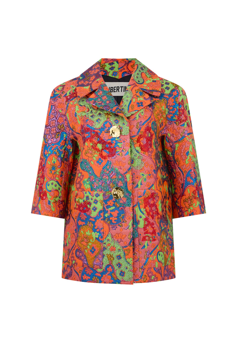 'KALEIDOSCOPE' SHORTIE PATCH POCKET COAT - - Libertine