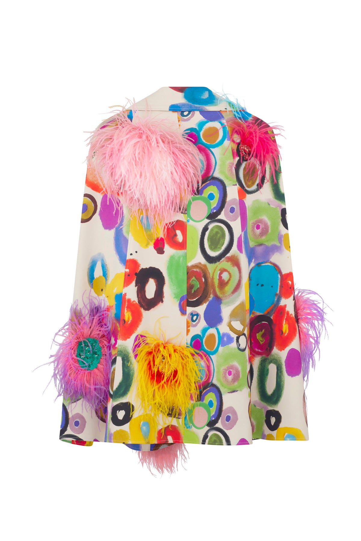 'JH GOUACHE' EMBELLISHED NEW SHORTIE CAPE - - Libertine