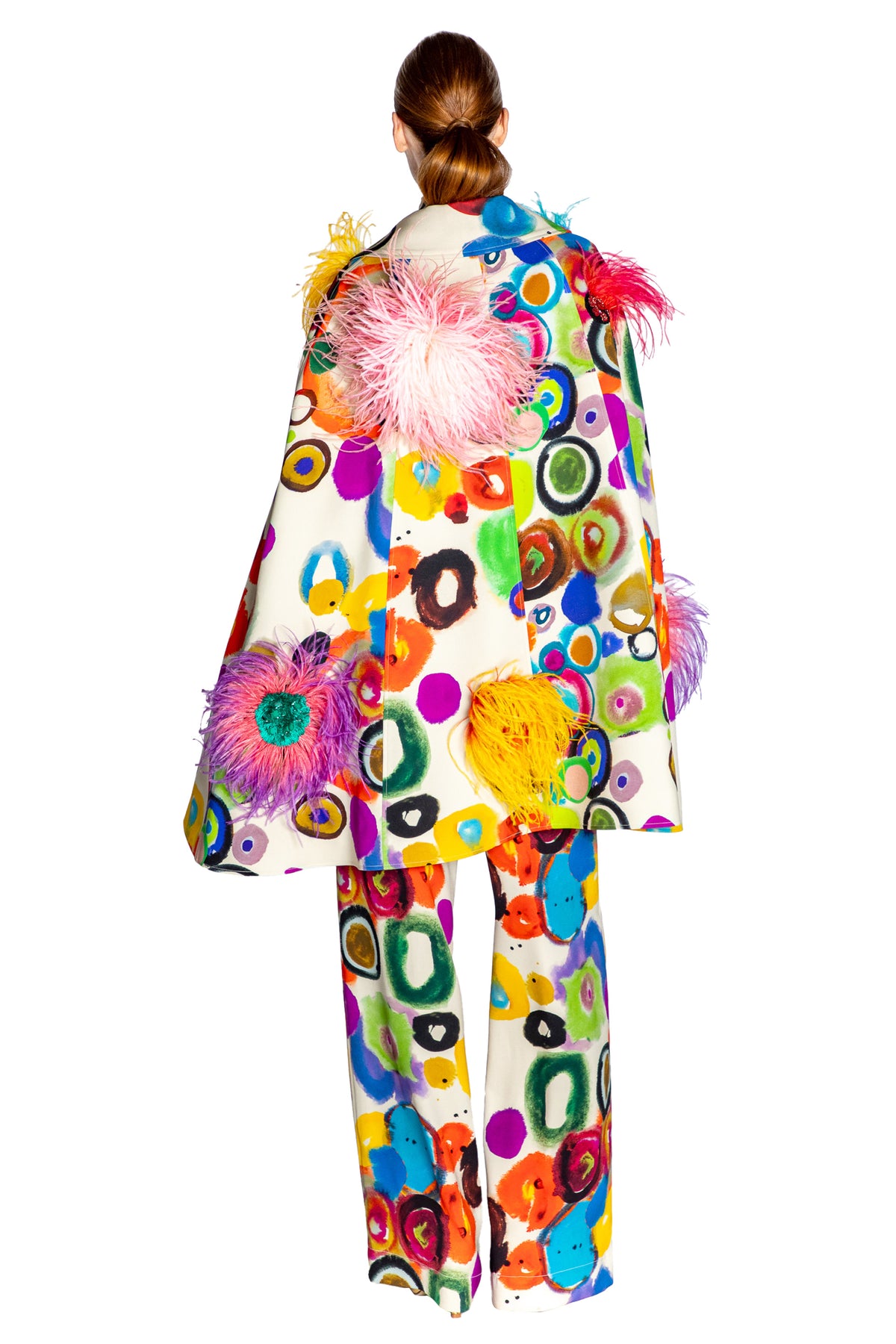 'JH GOUACHE' EMBELLISHED NEW SHORTIE CAPE - - Libertine