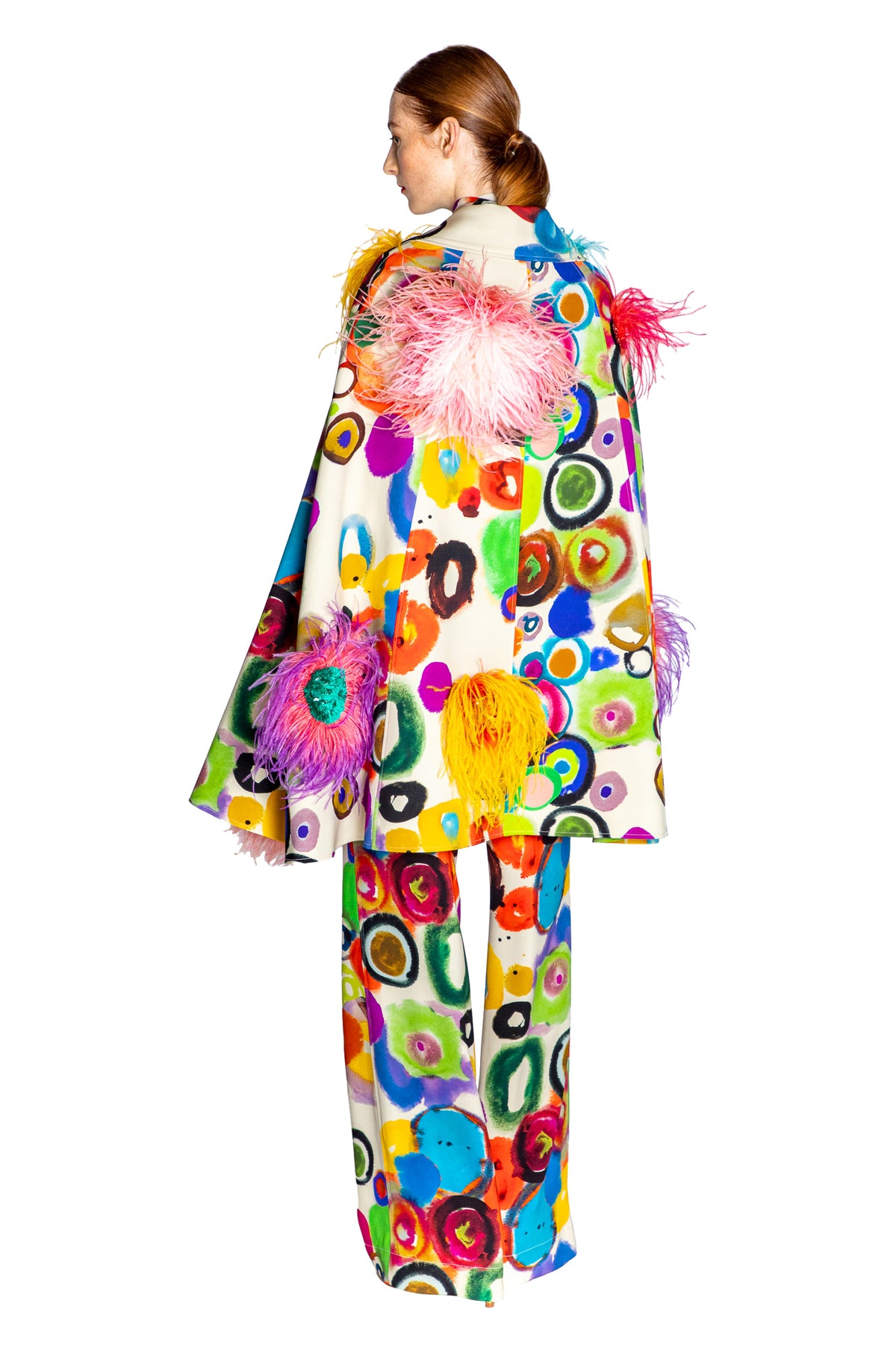 'JH GOUACHE' EMBELLISHED NEW SHORTIE CAPE - - Libertine