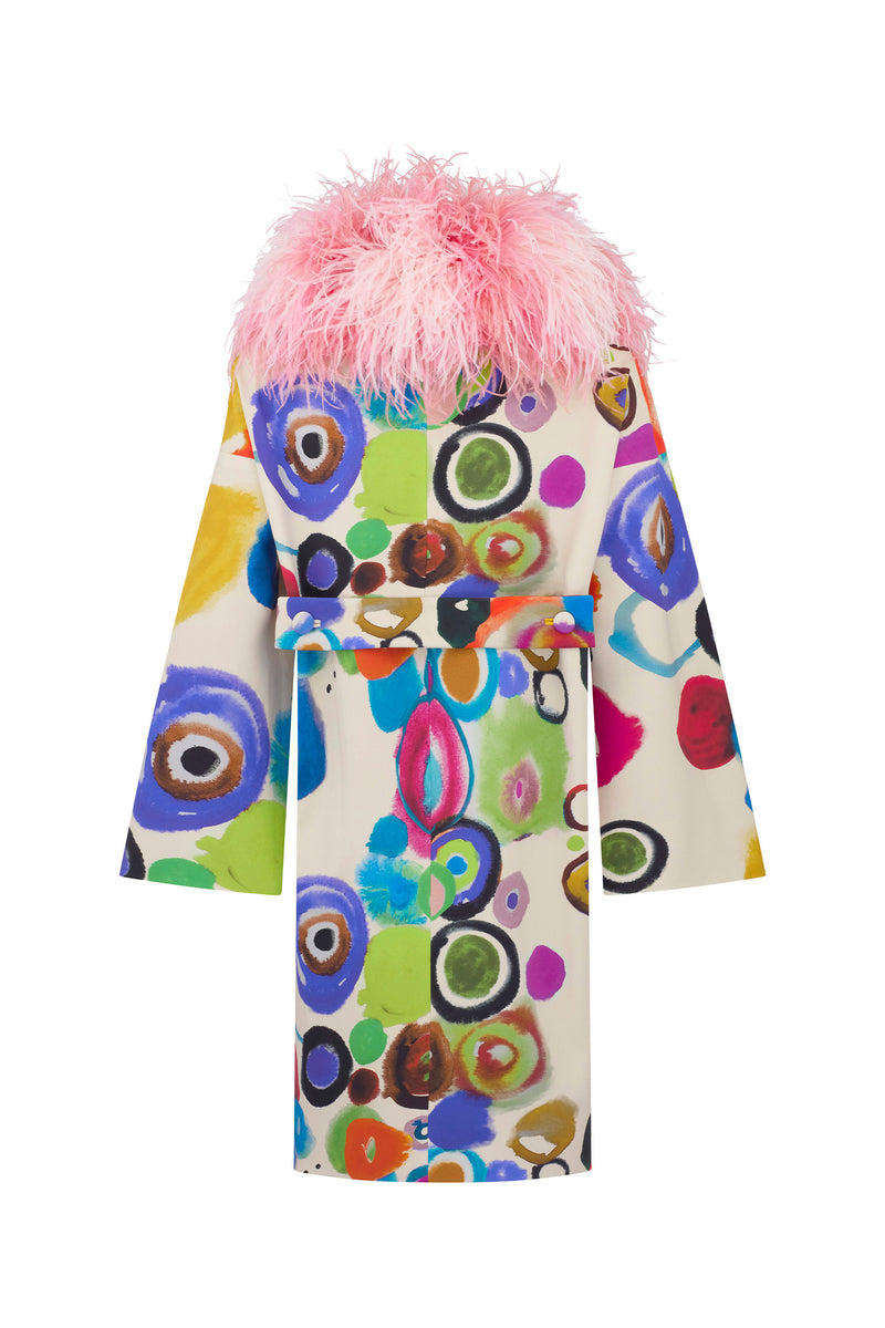 'JH GOUACHE' EMBELLISHED L/S PATCH POCKET COAT - - Libertine