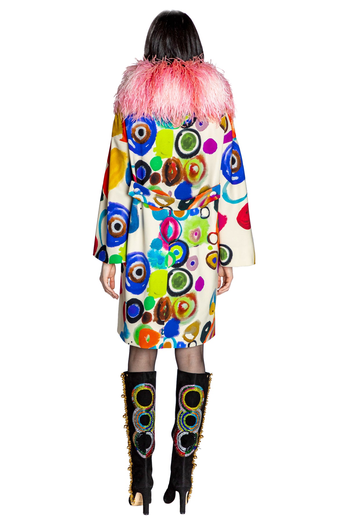 'JH GOUACHE' EMBELLISHED L/S PATCH POCKET COAT - - Libertine