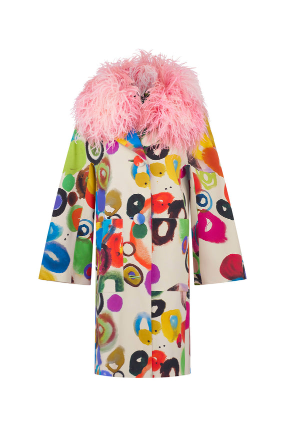 'JH GOUACHE' EMBELLISHED L/S PATCH POCKET COAT - - Libertine - Main image