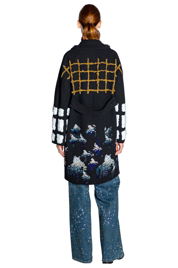 'OSAKA' EMBELLISHED L/S PATCH POCKET COAT - - Libertine