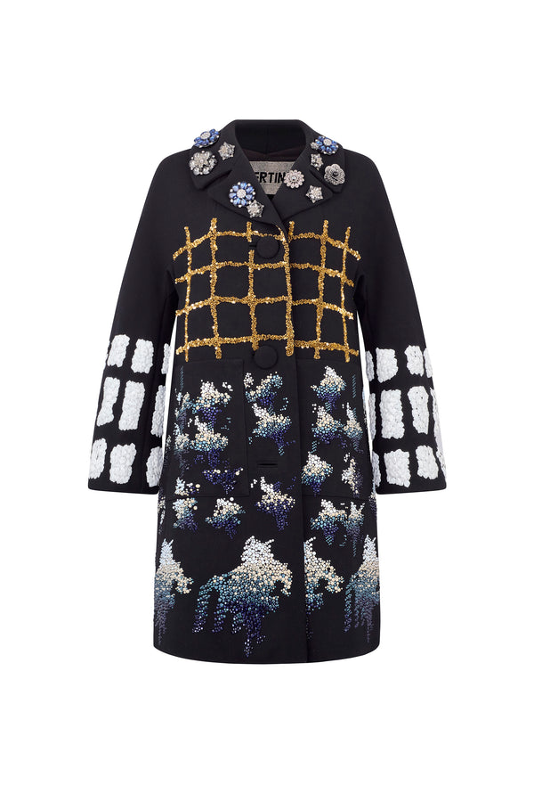'OSAKA' EMBELLISHED L/S PATCH POCKET COAT - - Libertine
