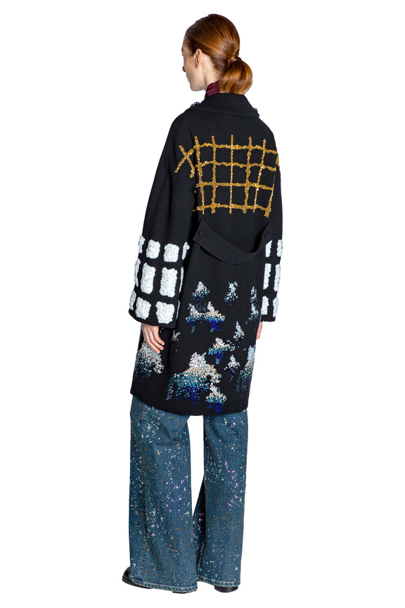 'OSAKA' EMBELLISHED L/S PATCH POCKET COAT - - Libertine