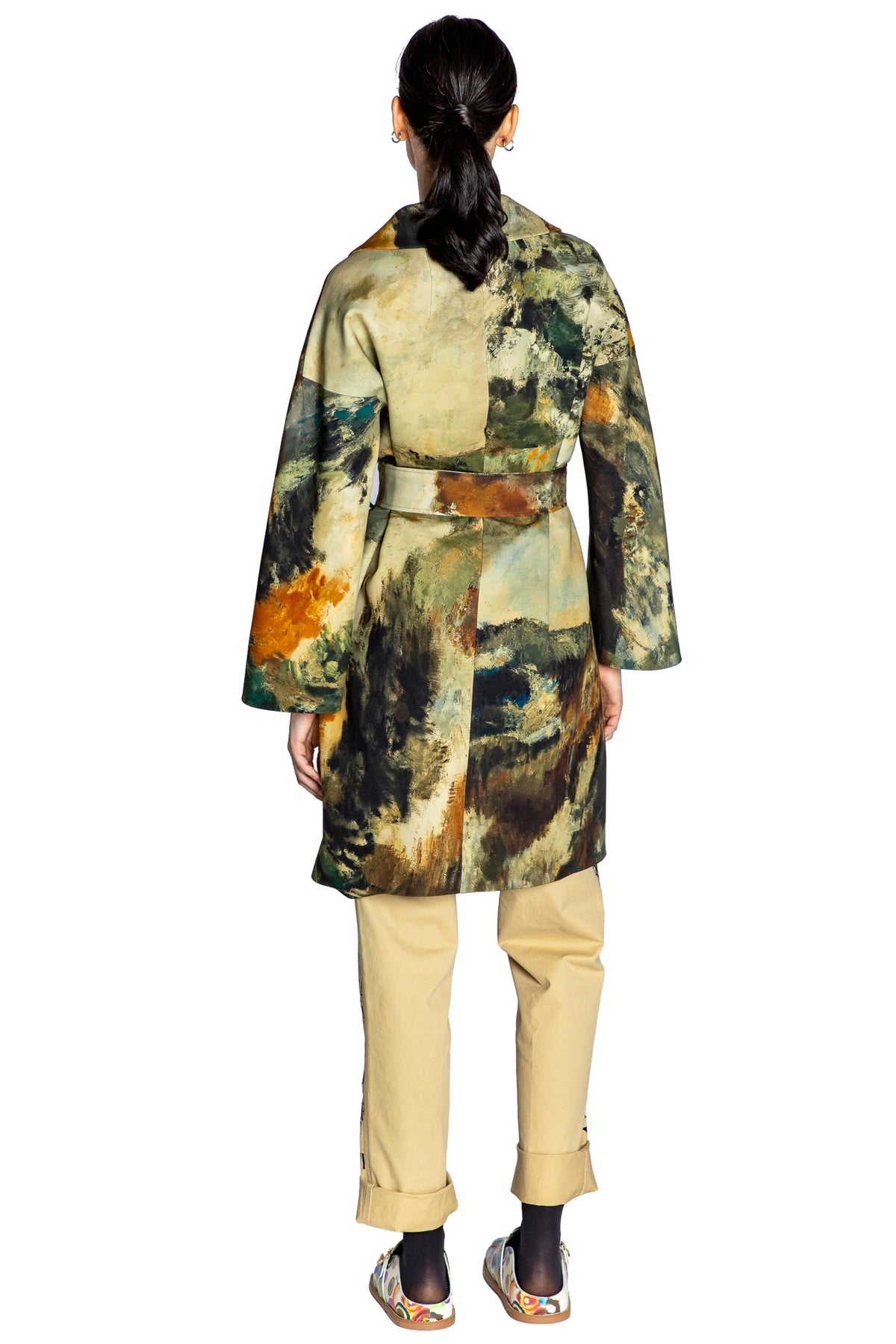'MODERNIST LANDSCAPE' VIENNA WRAP COAT - - Libertine