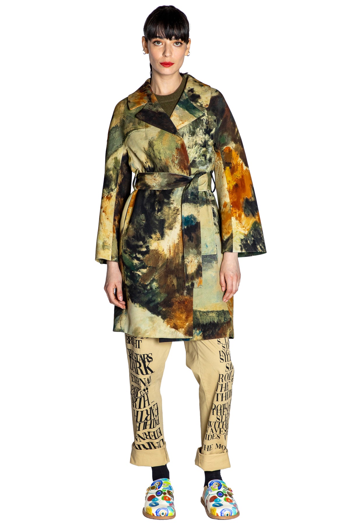 'MODERNIST LANDSCAPE' VIENNA WRAP COAT - - Libertine