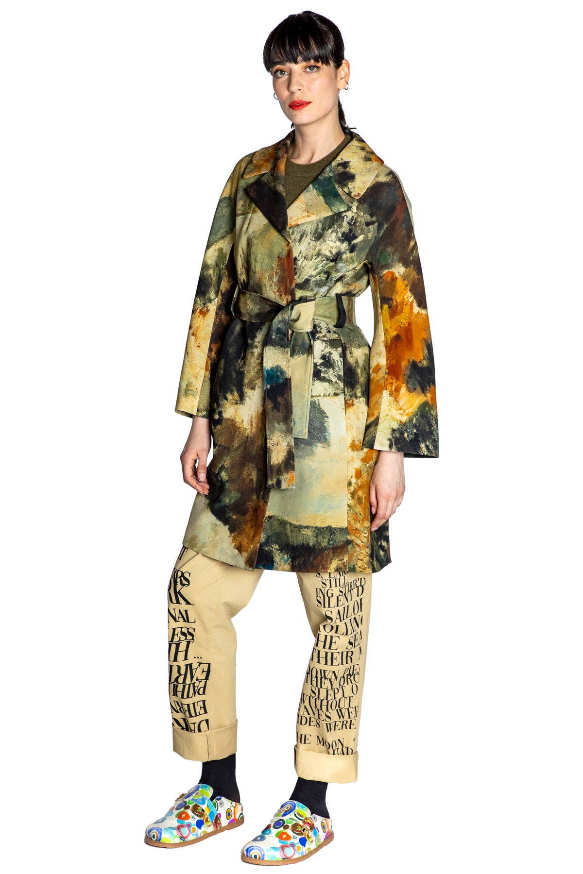 'MODERNIST LANDSCAPE' VIENNA WRAP COAT - - Libertine