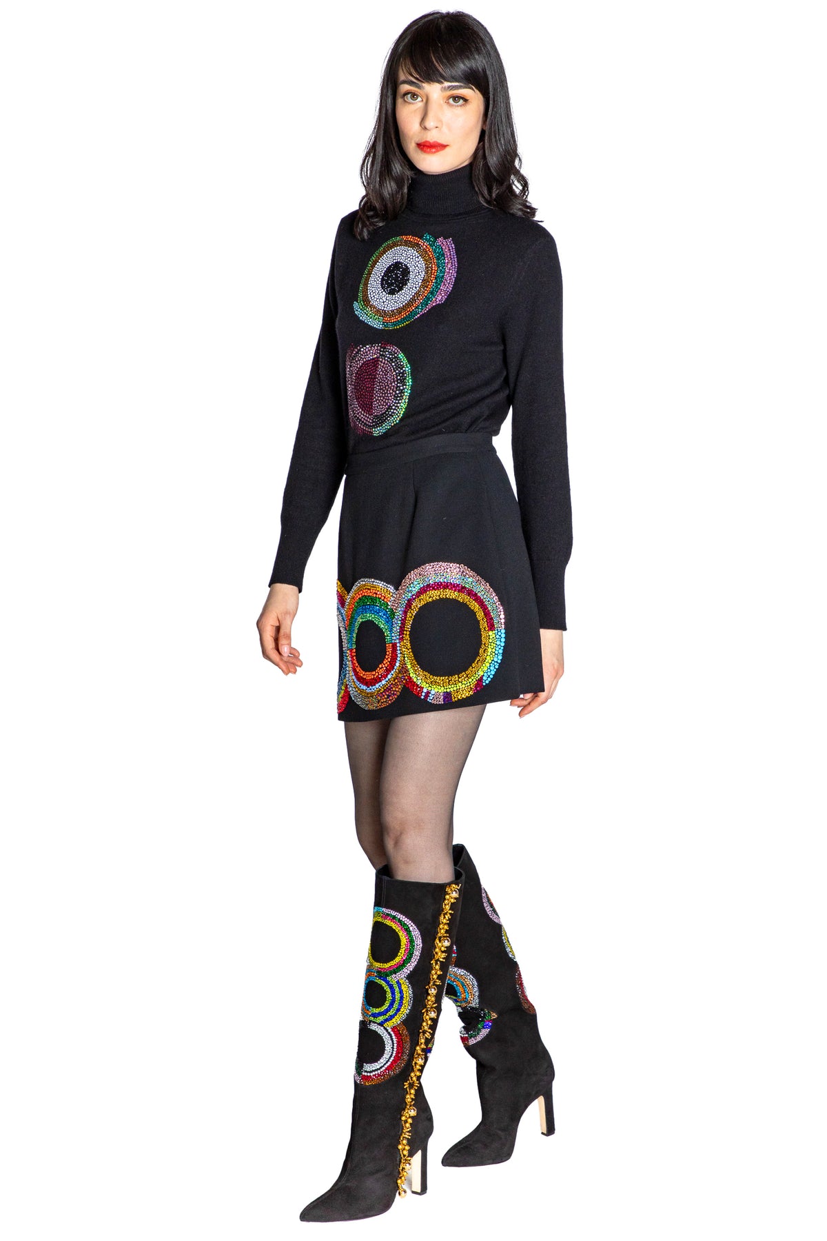 'SONIA CRYSTAL' MINI SKIRT - - Libertine