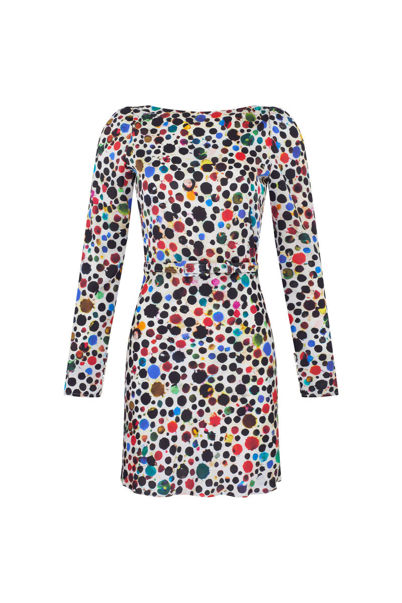 'ORPHEUS' BELTED LOOK BACK MINI DRESS - - Libertine