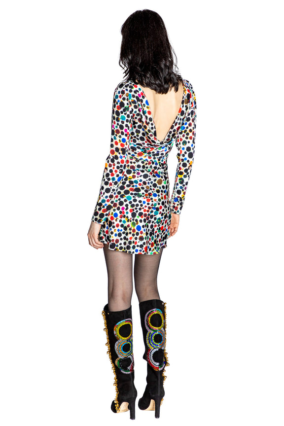 'ORPHEUS' BELTED LOOK BACK MINI DRESS - - Libertine