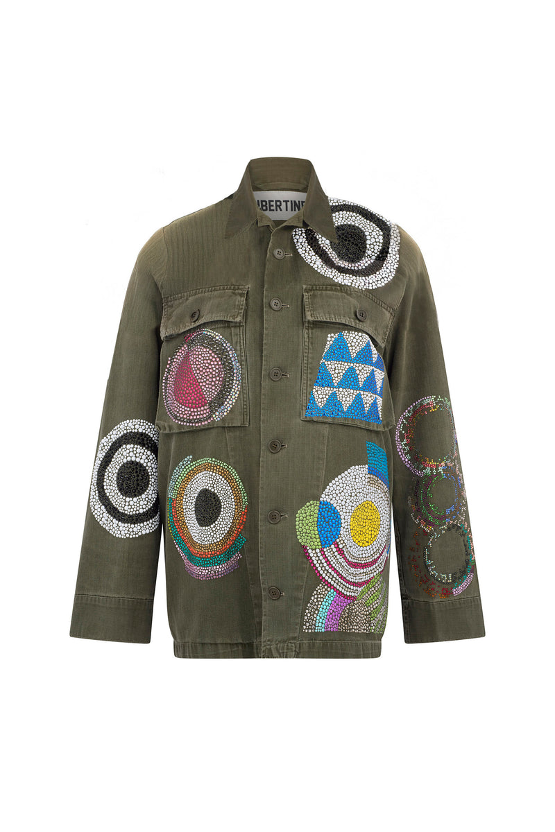 'SONIA CRYSTAL' VINTAGE FRENCH MILITARY JACKET - - Libertine