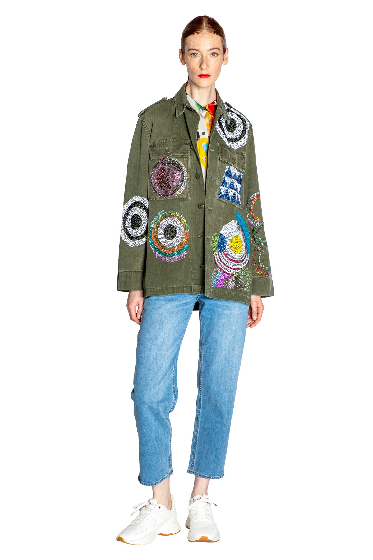 'SONIA CRYSTAL' VINTAGE FRENCH MILITARY JACKET - - Libertine