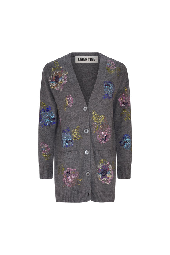 'MOSAIC FLORAL' OVERSIZED CARDIGAN - - Libertine
