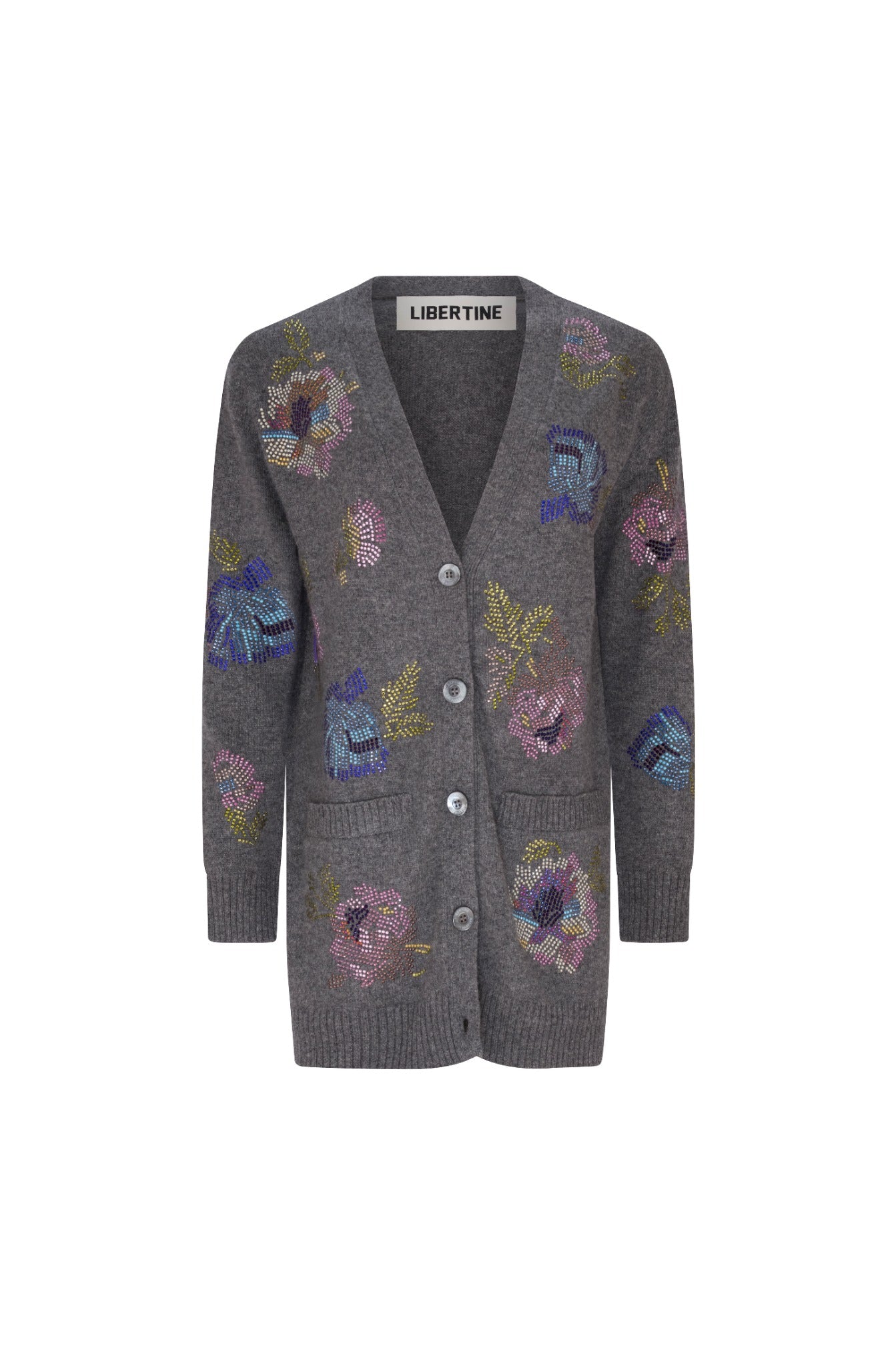 'MOSAIC FLORAL' OVERSIZED CARDIGAN - - Libertine