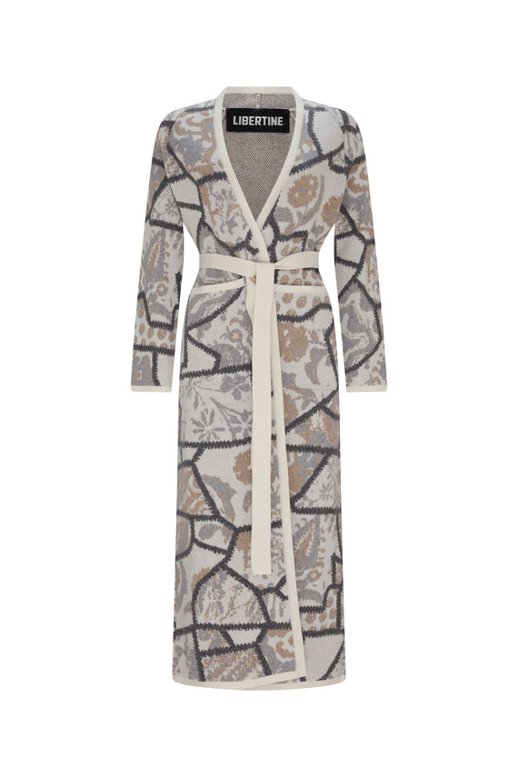 'HOTCH POTCH REDUX' LONG SLIM BELTED CARDIGAN - - Libertine - Main image