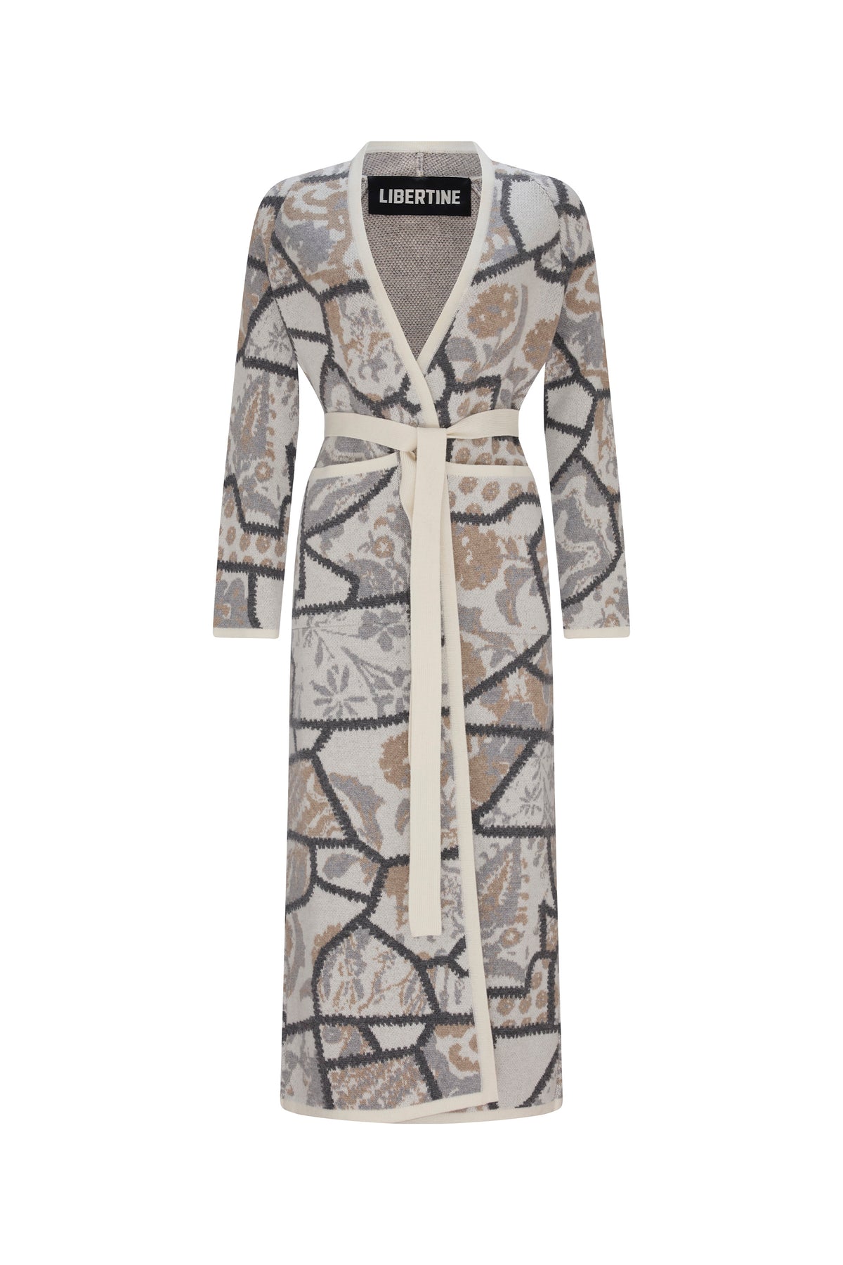 'HOTCH POTCH REDUX' LONG SLIM BELTED CARDIGAN - - Libertine