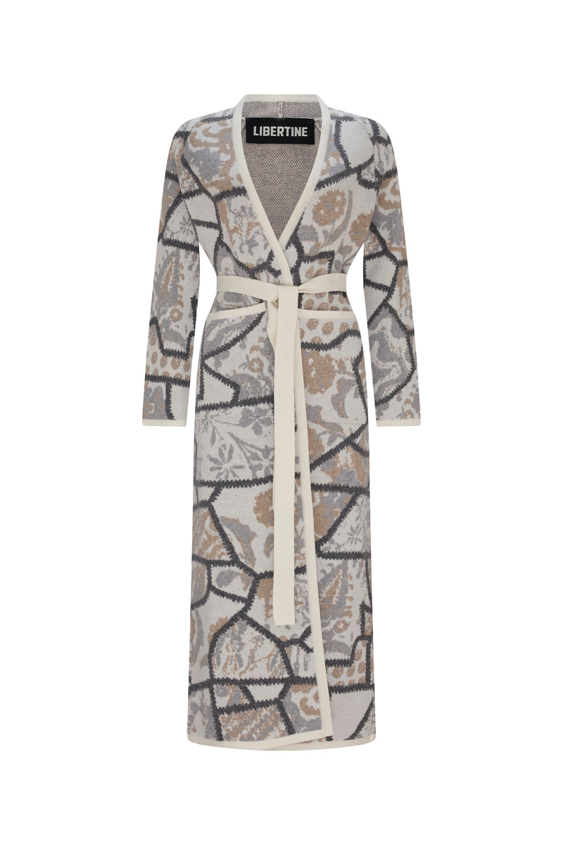 'HOTCH POTCH REDUX' LONG SLIM BELTED CARDIGAN - - Libertine