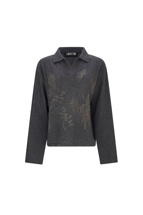 'BOTANICAL DIAMANTE' TEE TIME SWEATER - - Libertine - Main image