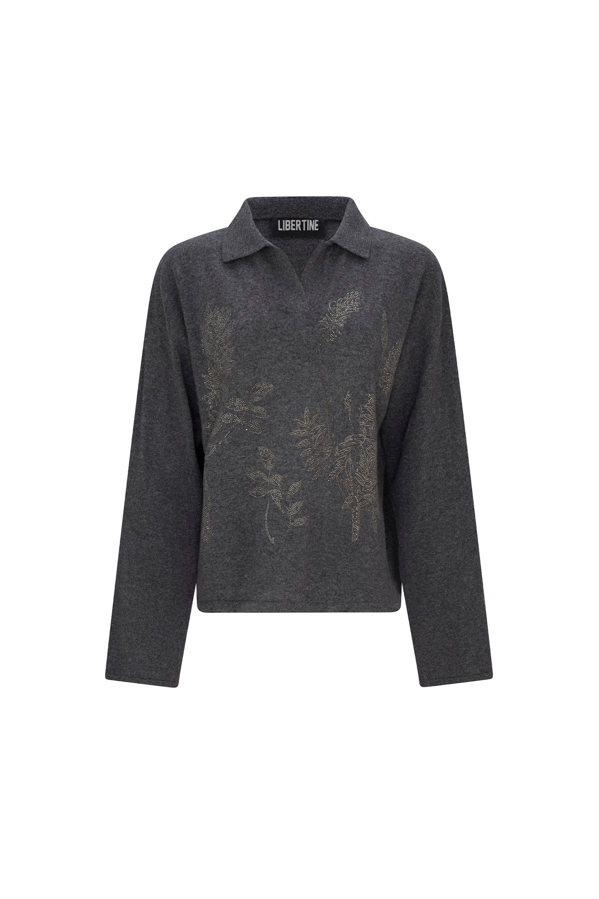 'BOTANICAL DIAMANTE' TEE TIME SWEATER - - Libertine