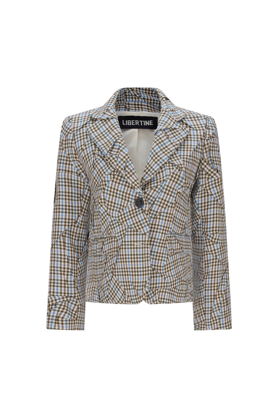 'PLAID ORIGAMI' CLASSIC JACKET - - Libertine - Main image