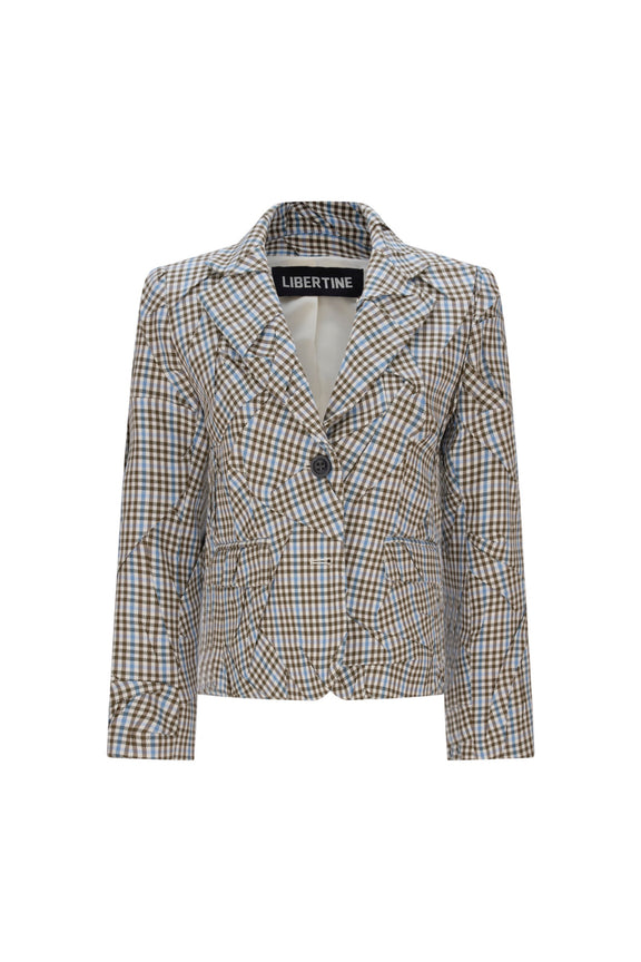 'PLAID ORIGAMI' CLASSIC JACKET - - Libertine