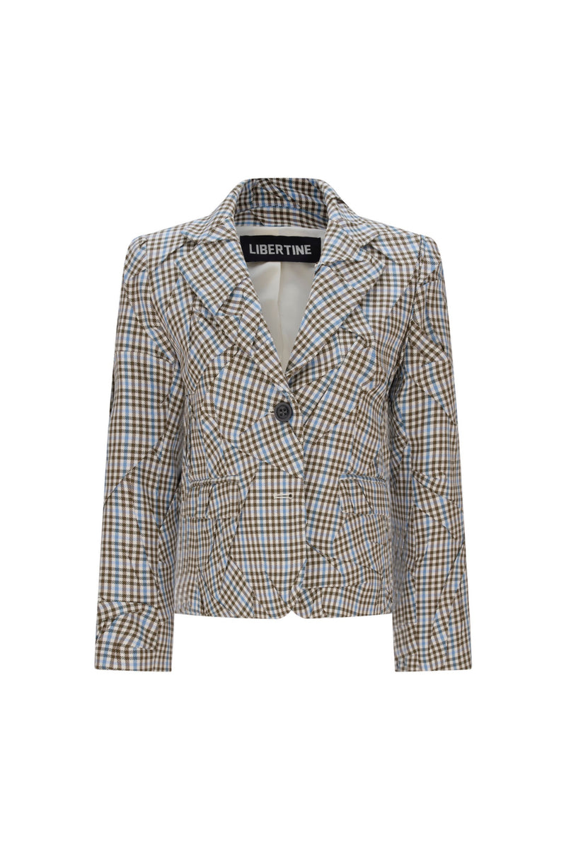 'PLAID ORIGAMI' CLASSIC JACKET - - Libertine