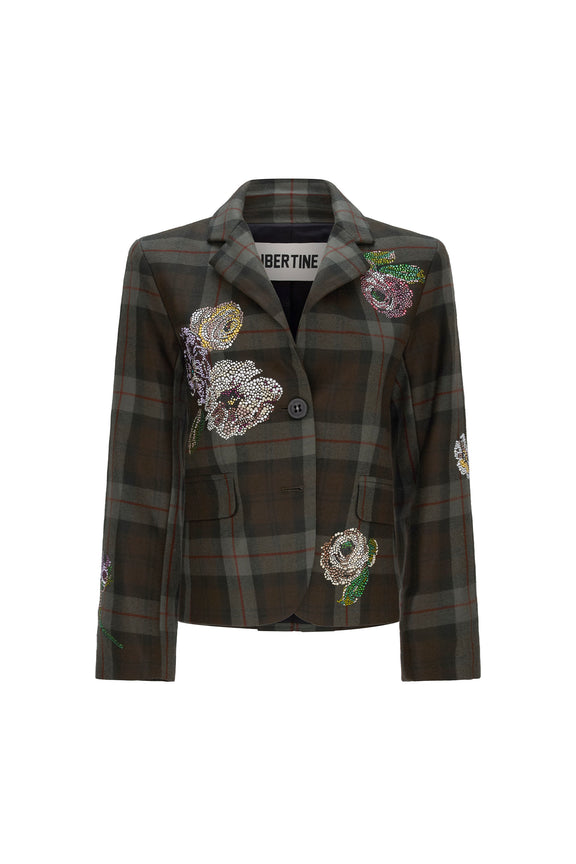 'SCOTTISH ROSE DIAMANTE' CLASSIC JACKET - - Libertine