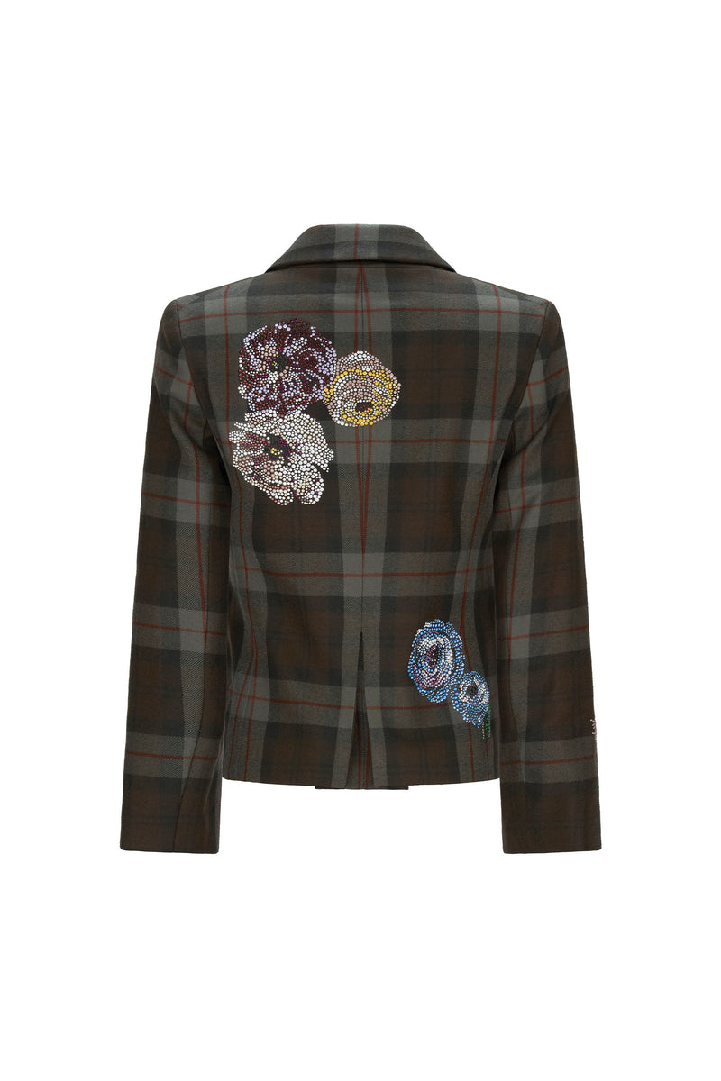 'SCOTTISH ROSE DIAMANTE' CLASSIC JACKET - - Libertine