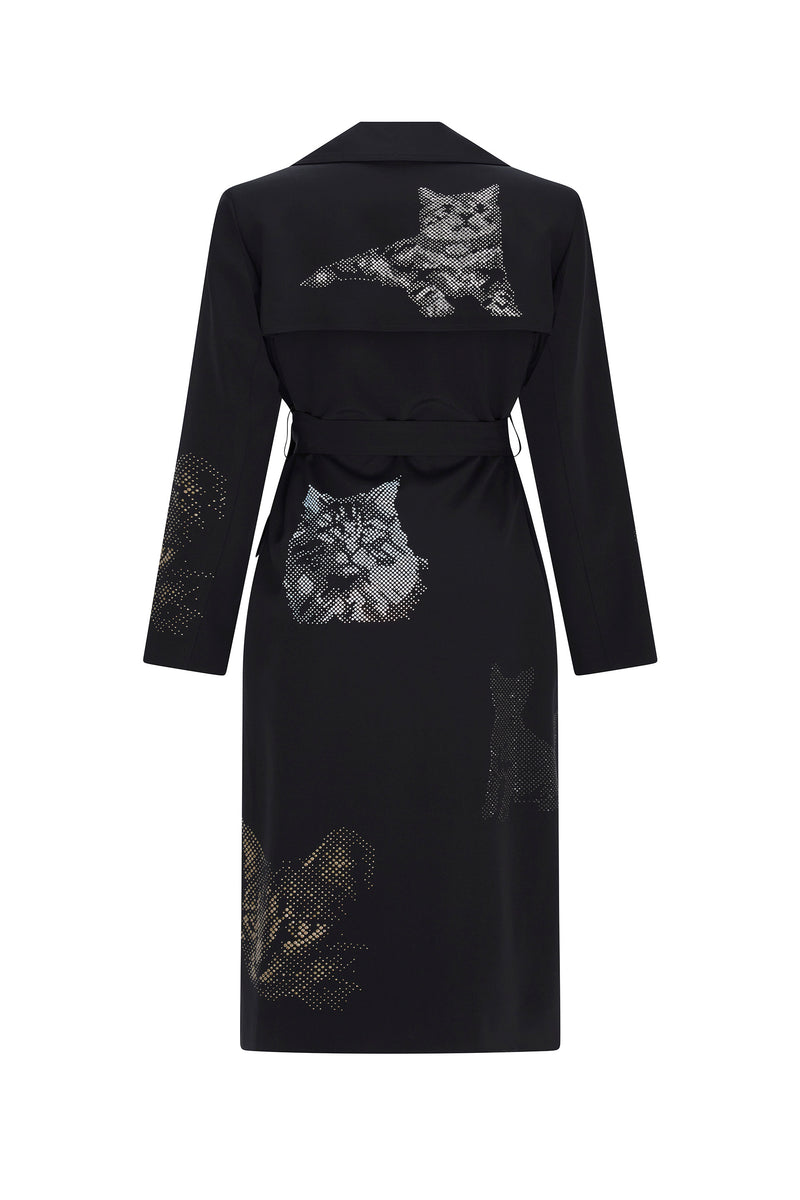 'PURRRTY PLEASE' LONG TRENCH COAT - - Libertine