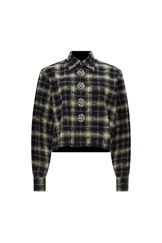 'DISTRESSED FLANNEL' FRANKIE SHIRT - - Libertine - Main image