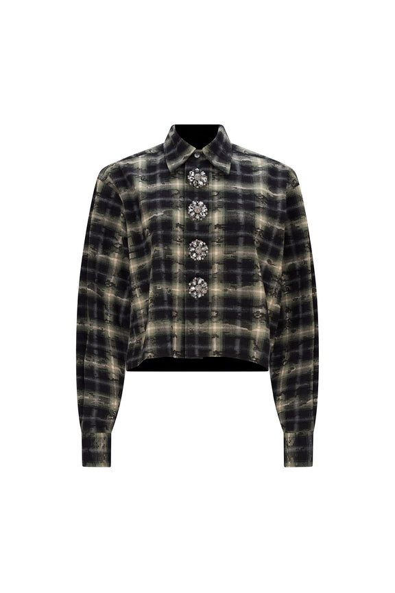 'DISTRESSED FLANNEL' FRANKIE SHIRT - - Libertine